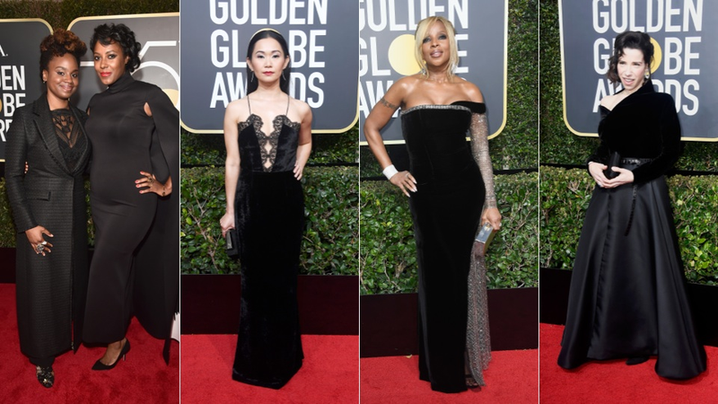 Illustration for article titled Every Look From the Golden Globes Red Carpet, Brought to You by Sexual Harassment and the Color Black